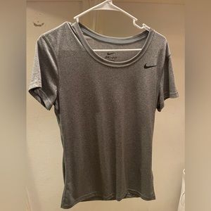 Womens Gray Nike Dri Fit Shirt - Size S